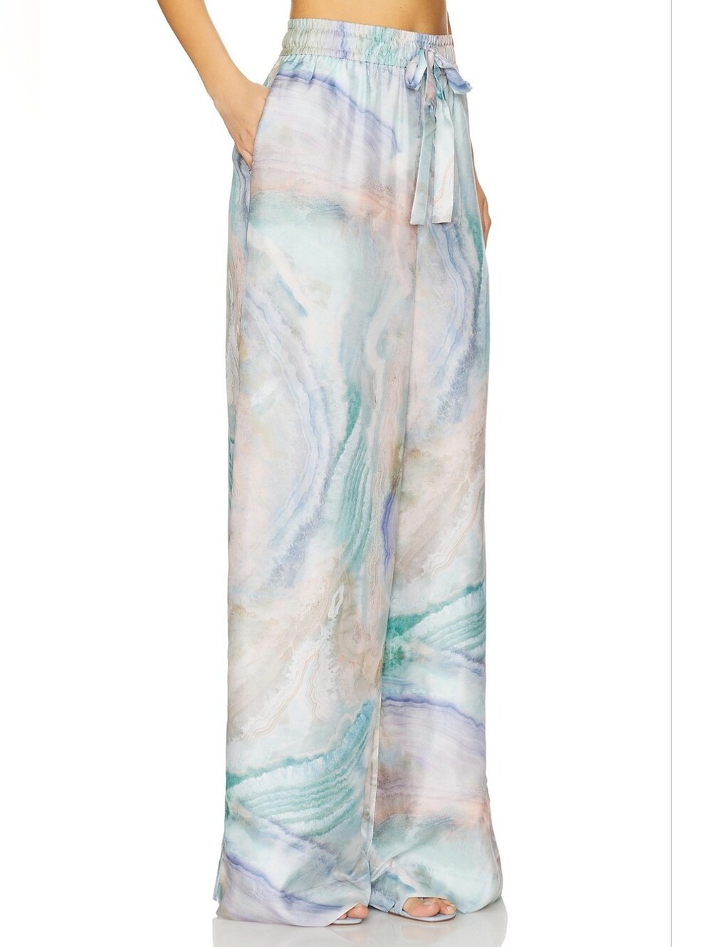 Zimmermann Wide-Leg Illuminate Track Silk Pants - Picture 3 of 13